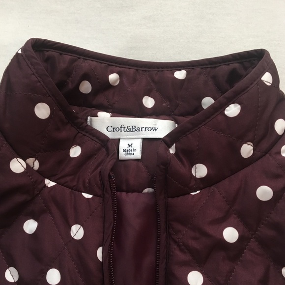 Croft & Barrow Marroon Polkadot Vest - Picture 5 of 5